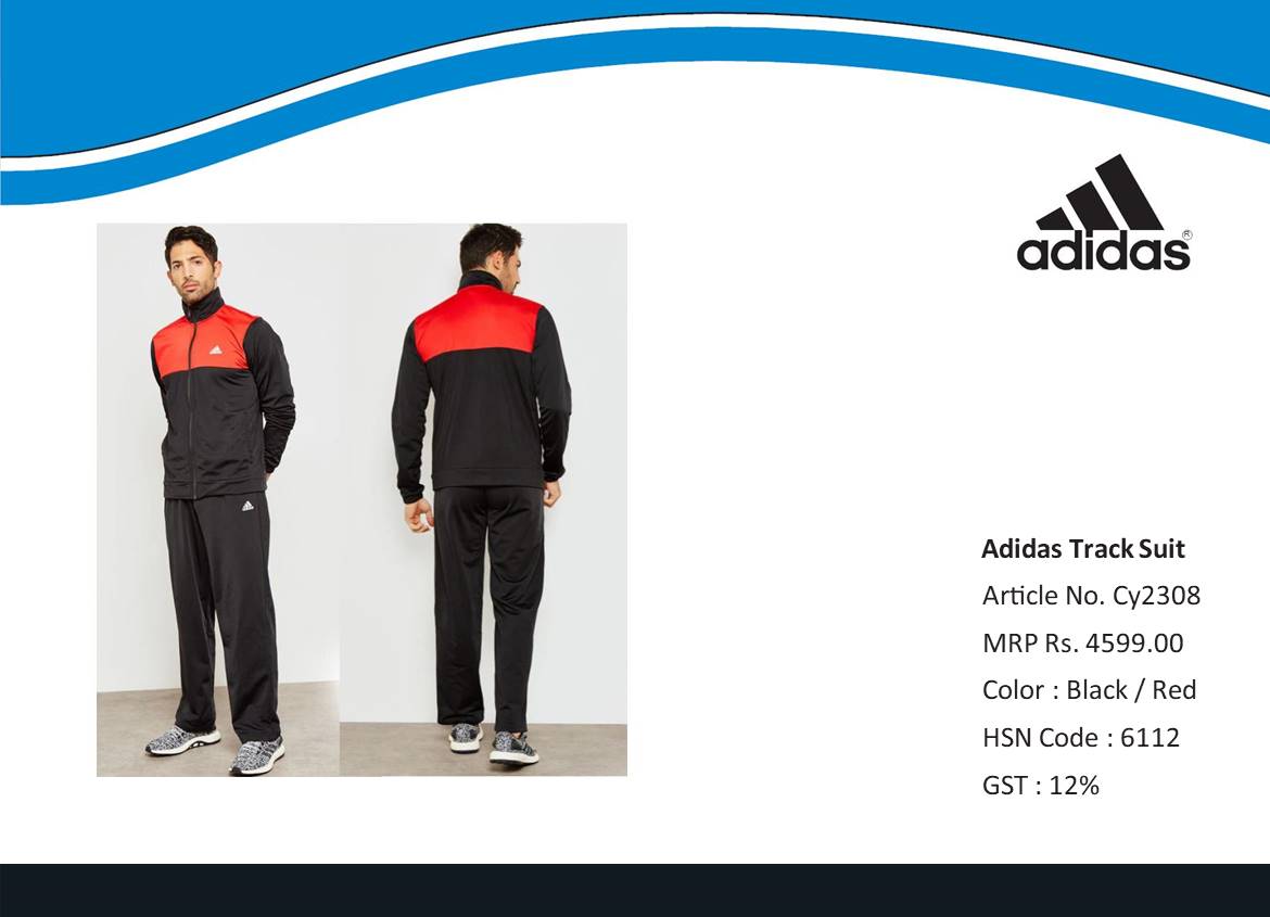 AddidasTrack Suit- Black - Red