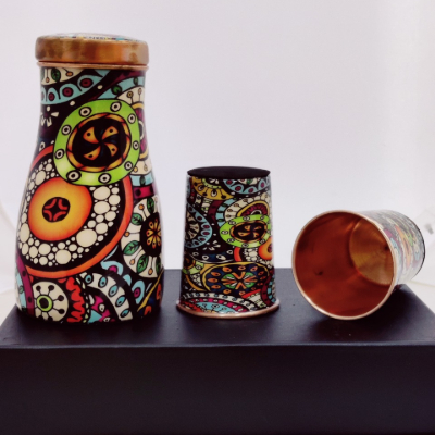 meena Room Jar with 2 glass set
