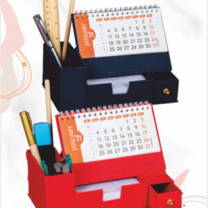 table calender with drawer
